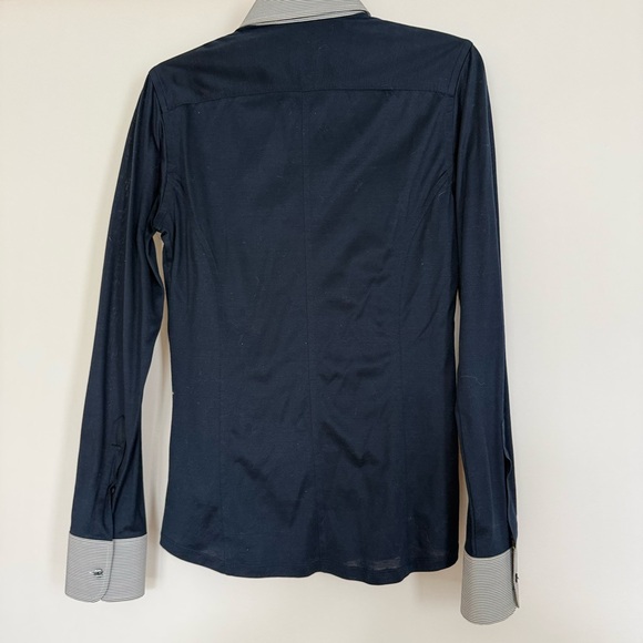 Dolce & Gabbana Navy Shirt with Pinstriped Accents - Picture 3 of 5